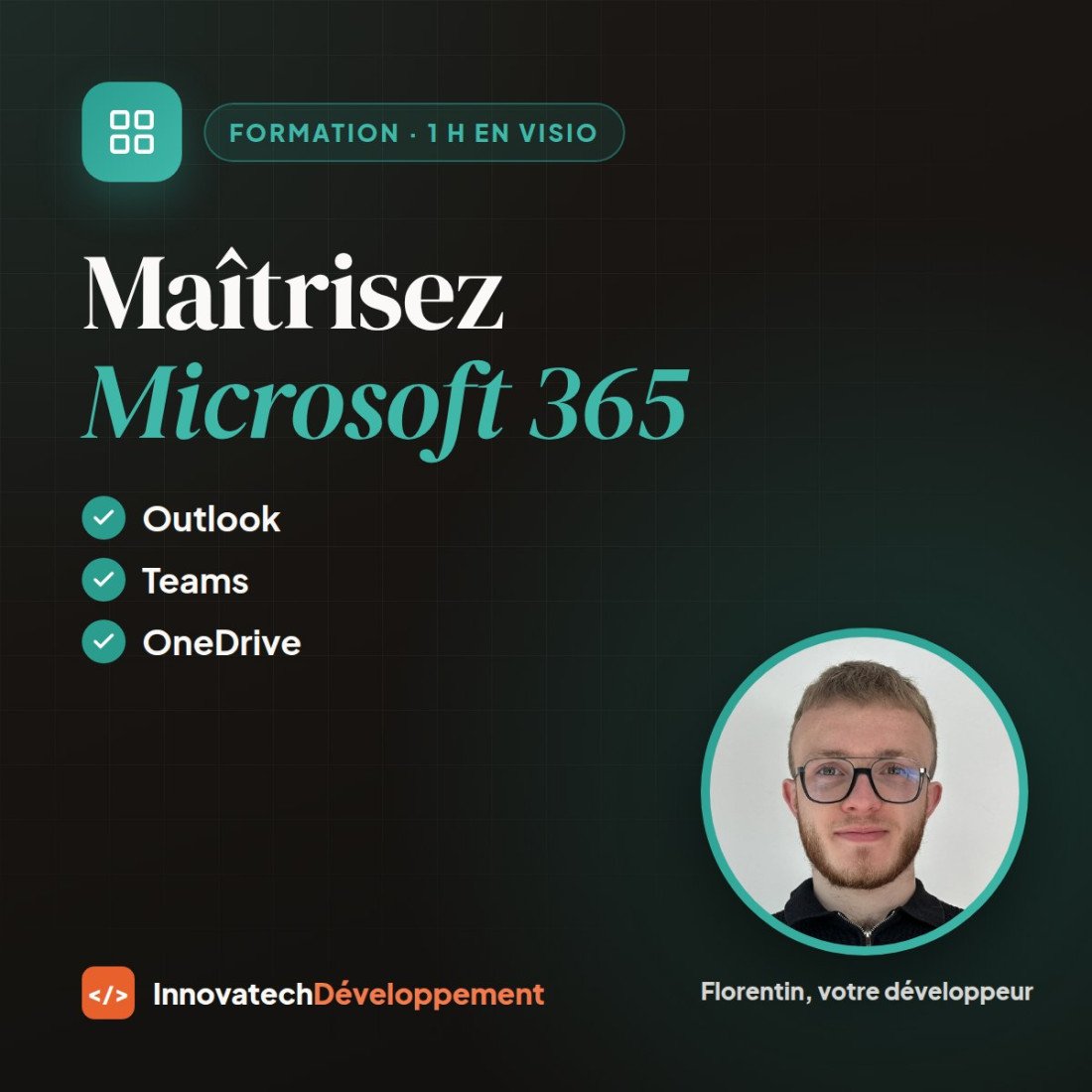 Formation Microsoft 365 : Outlook, Teams et OneDrive (1 h en visio)